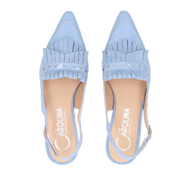 Donna Carolina KESSY FRINGE LOOP 55.652.033-003 Peeptoes & Slingpumps in blau